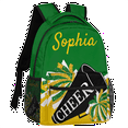 thumbnail image 2 of Jiaoprinted Personalized 18 Inch Cheer Backpack, Custom Cheerleader Backpack with Name Cheerleading Daypack for Cheer Team Gift, Green Yellow, 2 of 7