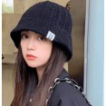 thumbnail image 5 of Gorro de Mujer Gorro de Lana versátil de Invierno Gorro para el frío Gorro de Invierno cálido con protección para los oídos Gorro de Punto Grande (Negro), 5 of 5