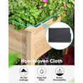 thumbnail image 4 of Quictent 48x24x30in Raised Garden Bed with Trellis Net, Elevated Wood Planter Box Stand for Backyard, Patio, Balcony w/Bed Liner, 200lb Capacity, 4 of 8