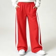 thumbnail image 4 of Edvintorg Girls Sweatpants Color Block Elastic Waisted Casual Jogger Fleece Loose Wide Leg Workout Pant with Pocket Clothes for Teen Girls Size 5-15, 4 of 9