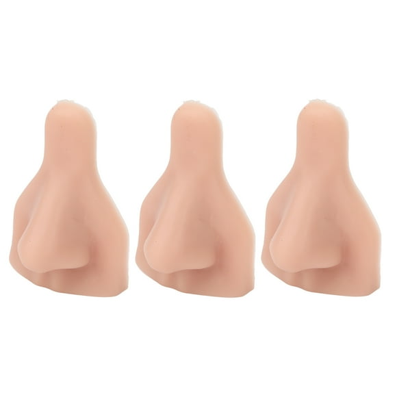 3 Pcs Silicone Nose Model, 3D Simulation Fake Nose, Soft Flexible Human Nose For  Practice, Acupuncture, Jewelry Display, Teaching, Nose Display Mould, Reusable Body Parts