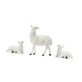 thumbnail image 4 of deevoka 3x Mini Sheep Statue Artwork White Lamb Sculpture for Patio Desk Living Room, 4 of 9