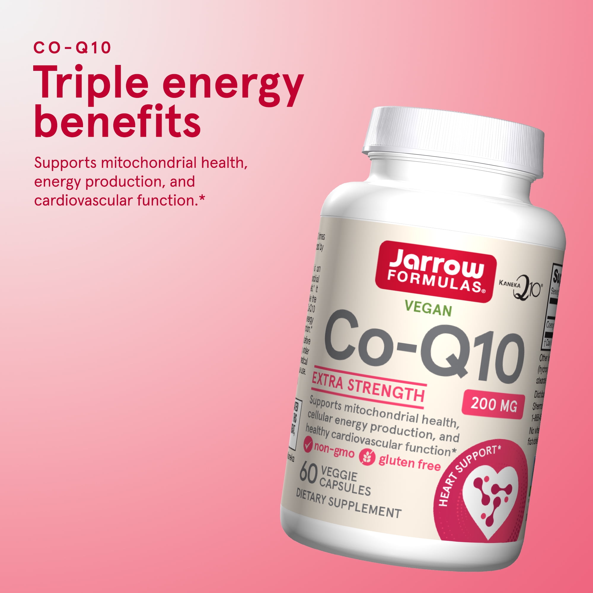 Jarrow Formulas Co-Q10, Promotes Cellular Energy Production, 200 mg, 60 Caps