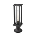 thumbnail image 6 of Z-Lite Glenwood 16" Clear Glass Aluminum Outdoor Mounted Lamp Pier in Black, 6 of 7