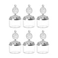 thumbnail image 4 of 6Pcs Candy Jars Candy Box Clear Wedding Favor Boxes Chocolate Treat Gift Box Canisters for Kitchen Wedding Storage Jars for Shop Household Argent Rings, 4 of 9