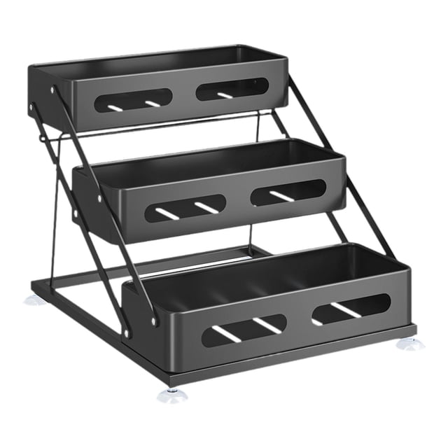 3 capas Spice Rack Cabinete Sazoneing Rack Space Saving ALTIENDA ALTABLE Organizador de condimentos de condimentos para la cafetería de escritorio