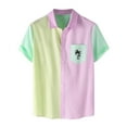 thumbnail image 1 of Camisas s Para Hombre De Vestir Camisa con Estampado Informal de Playa de Verano para Hombre Camisa de Playa de Vacaciones para Hombre Camisa con Bloques de Color a la Moda (BV, XL), 1 of 4