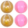 thumbnail image 1 of KAKOWELY 4 pelotas de playa inflables transparentes con lentejuelas para fiestas en la piscina., 1 of 4