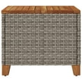 thumbnail image 5 of vidaXL Garden Table Grey 45x45x37 cm Poly Rattan Acacia Wood, 5 of 5