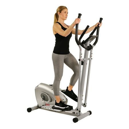 Sunny Health & Fitness SF-E3607 Magnetic Elliptical Bike Elliptical Machine w/ Tablet Holder, LCD Monitor and Heart Rate