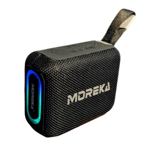 Bocina Power Bank Moreka 428 10W 5000mAh cables tipo IP y C hasta 25 Horas Gris