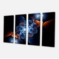 thumbnail image 2 of Fleur Fractale avec Flamme Orange - Impression sur Toile Florale, 2 of 3