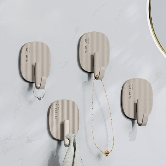 Adhesive Wall Hooks for Kitchen and Bathroom - Strong 15kg Load Bearing, No Drill Hangers for Towels, Backpacks, and Organizing