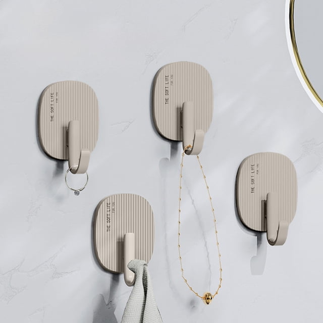 Fiudx Ganchos Adhesivos, Ganchos de Pared Resistentes y de Gran Capacidad, Colgadores de Cocina Sin Juntas, Organizadores de Baño con Estilo, para Uso En Casa o En La Oficina, Solución Que Ahorra Esp