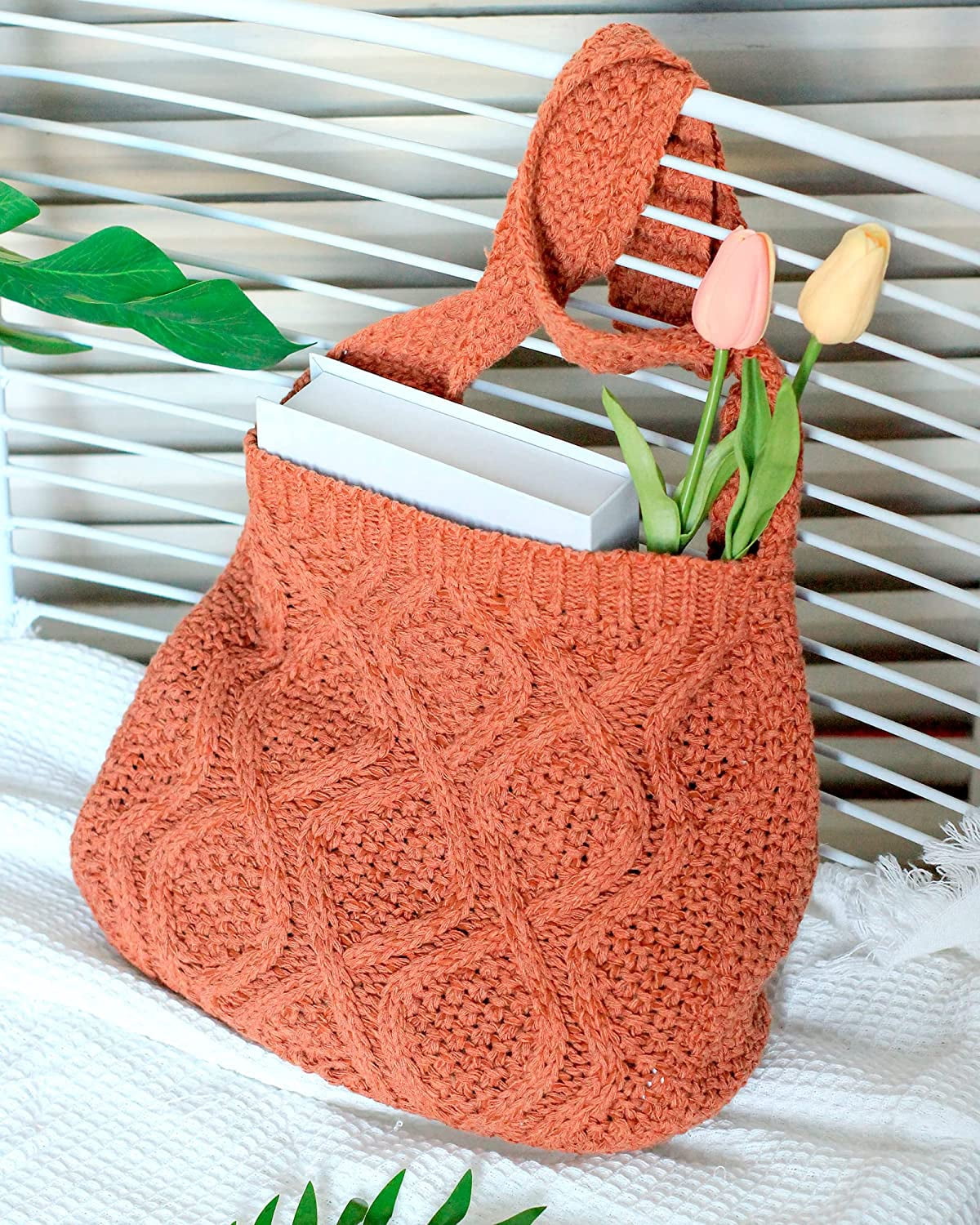 CoCopeaunts Women's Shoulder Handbags Crochet Bags Shoulder Shopping Bag tote bag aesthetic canvas tote cute tote bags