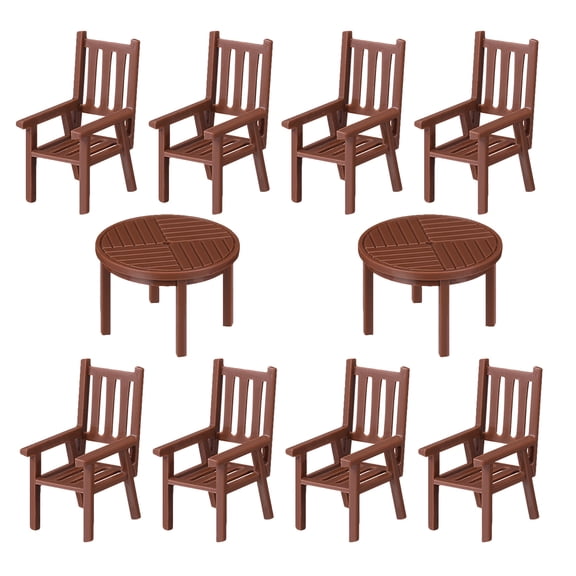 Homoyoyo Miniature Kitchen Furniture Sets, Tiny Plastic Dollhouse Furniture, 2 Sets for Dollhouse Decoration