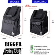 dbest products Portable Bigger Collapsible Folding Wagon Trolley Dolly, Black