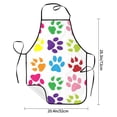 thumbnail image 5 of XMXY Chef Aprons with Pockets for Women Men, Colorful Animal Paw Tracks Waterproof Cooking Kitchen Aprons, 28.3 x 20.4 inches, 5 of 8