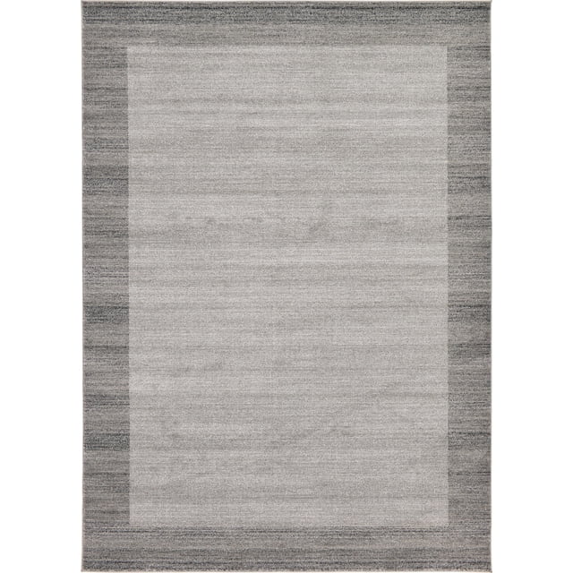 Unique Loom Del Mar Collection Contemporary Transitional Area Rug, 8' x 11', Light Gray/Beige