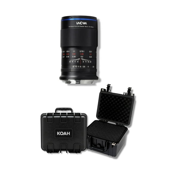 Laowa 65mm f/2.8 2x Ultra Macro APO Lens for Fuji X Bundle with Weatherproof Hard Case (2 Items)