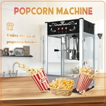 Glaxias Popcorn Machine with 16 Ounce Kettle,3-Gallon Popper Maker Commercial Popcorn Machine w/Stainless Steel Scoop for Home Movie Theater, Black
