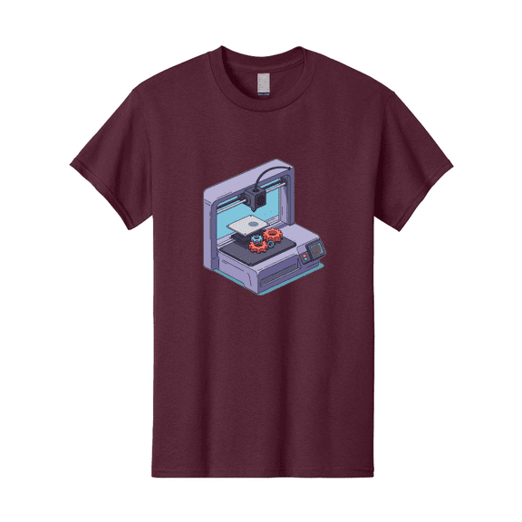 3D-Printer Mens Graphic Tee, 100% Cotton, Casual Summer Wear BAA052