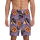 thumbnail image 1 of Balery Vintage Halloween Black Cat Pantalones cortos de pijama de punto de algodón para hombre con cinturilla y bolsillos-X-Large, 1 of 6