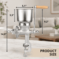 Manual Hand Crank Grain Mill for Corn Wheat Nuts, Compact Home Kitchen ...