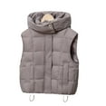 thumbnail image 2 of KYAIGUO Boys Winter Puffer Vest Jacket Outwear for Kids Toddler Hooded Thickened Warm Padded Sleeveless Jacket Coats Baby Zip-Up Light Casual Warm Waistcoat Outwear for 1-8 Years, 2 of 7