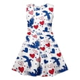 thumbnail image 1 of LMKIHUSA Robe Patriotique pour Filles Robes à Imprimé Rouge Bleu et Blanc Robe Sans Manches à Col Rond Robe Décontractée d'Été 2025 Robes de Princesse Bleu Clair,13 Ans, 1 of 6