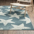 thumbnail image 2 of ROW by Oriental Weavers Quinn QUI02 - Machine Woven Area Rug - 2' x 7' - in Blue/ Ivory - Novelty Style Hallway, Entryway, Kitchen, Bathroom Rug, 2 of 9