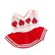 thumbnail image 5 of Conjunto de ropa para muñecas de 2 x 20 cm, accesorio de vestuario, vestido y chaleco JK cómodos para muñecas. Rosado rojo, 5 of 9
