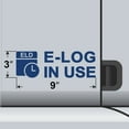 thumbnail image 3 of 2 Pack - ELD E-Log In Use Vinyl Decal Electronic Logging Device Sticker E-Log Electronic Driver Logs Decal for Commercial Semi Truck & Bus Drivers - Many Colors & Sizes (9" x 3", Blue), 3 of 8