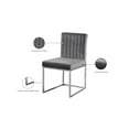 thumbnail image 2 of Meridian Furniture Contemporary Giselle Velvet Dining Chair in Gray (Set of 2), 2 of 5