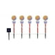 thumbnail image 2 of Juego de 5 luces solares navideñas para exteriores, 8 modos de iluminación LED con forma de bastón de caramelo, impermeables, para patio, jardín, césped y decoración navideña., 2 of 8