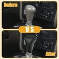 thumbnail image 4 of Unique Bargains 1 Pc Universal Car Shift Knob Cover - Car Knob Gear Protector with Zipper Breathable - Faux Leather Black, 4 of 7
