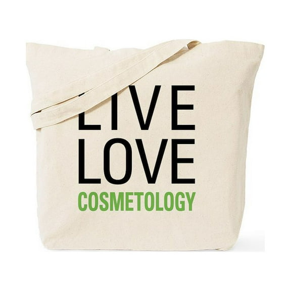 CafePress - Live Love Cosmetology Tote Bag - Unisex Canvas Tote Bag, Beige, 1-Piece