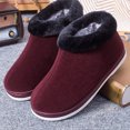thumbnail image 4 of jsaierl Women's Suede Flat Heel Ankle Boots Winter House Slippers with Fuzzy Faux Fur Collar,Memory Foam Slip on House Shoes Indoor Outdoor Rubber Sole, 4 of 6