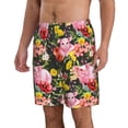 thumbnail image 2 of KLL Cute Pigs Sunflower Men's Casual Summer Beach Shorts Hawaiian Shorts with Pockets-XX-Large, 2 of 5