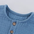 thumbnail image 5 of GCETTIC Toddler Baby Boys Summer Outfits Short Sleeve Solid Color T-Shirt Tops Shorts Sets 2Pcs Baby Boys Cotton Clothes Blue 18-24 Months, 5 of 7