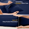 thumbnail image 4 of Sasttie Queen Size Comforter Set, 7-Piece Bed in a Bag, Pintuck Bedding Sets for All Season, Navy, 4 of 8
