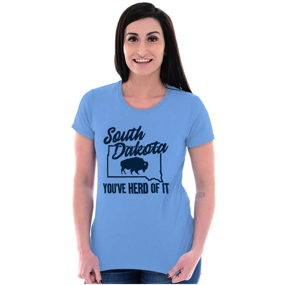 South Dakota You've Heard Pun Bison Women's T Shirt Ladies Tee Brisco Brands 2X