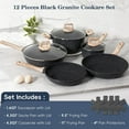 thumbnail image 2 of 12 Pcs Nonstick Cookware Set, Black  Induction Pots and Pans with Non-Toxic Coating, 2 of 8