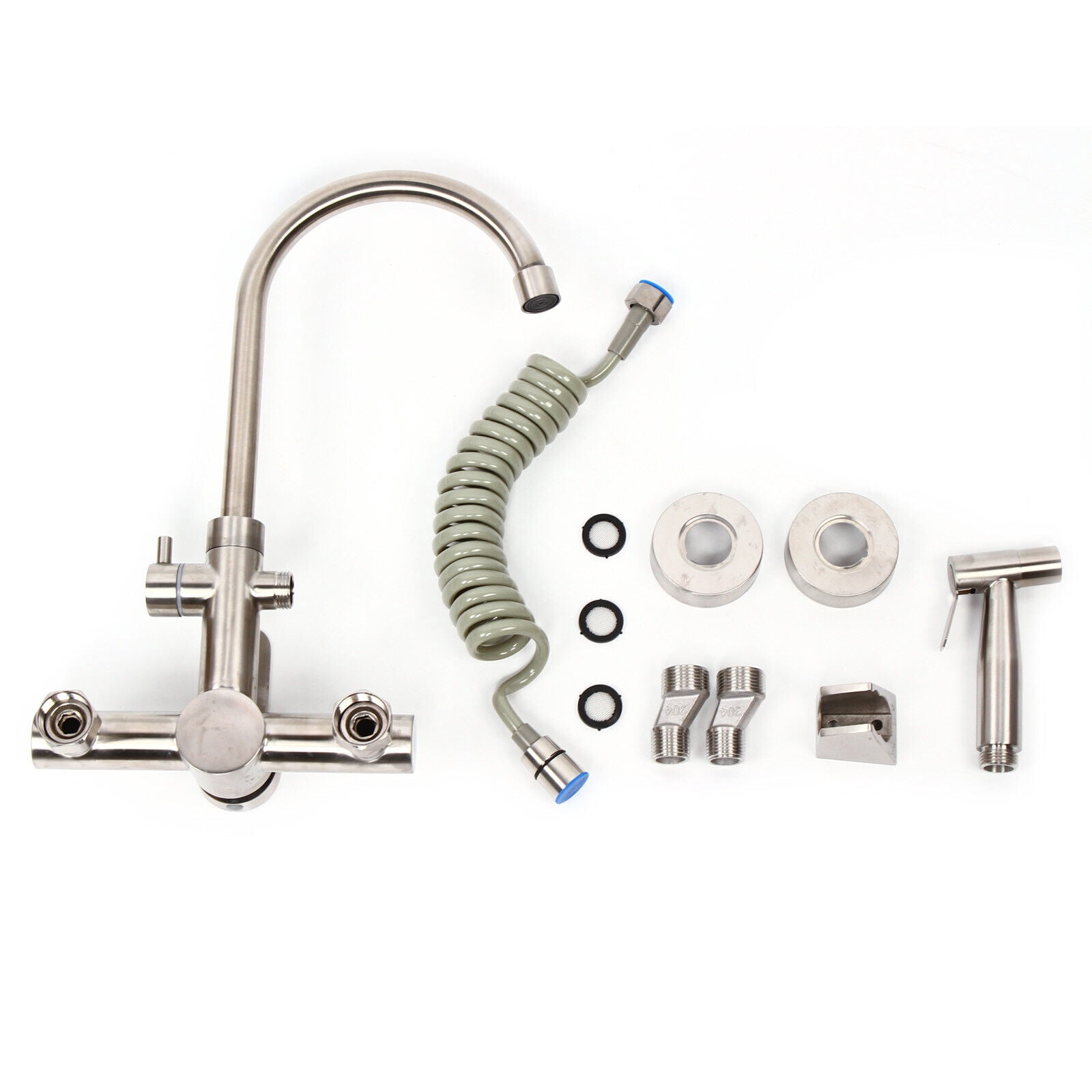 Bathroom Kitchen Tap Hot Cold Faucet Toilet Bidet Spray Douche Nozzle Wall Mixer