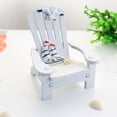 thumbnail image 2 of BNNG Wooden Handmade Mini Chair Ornament Beach Chair Home Decor Nautical Decoration for Bathroom Bedroom Decor Home Decor Article Home Office Desk, Creative Cute Ornament, 2 of 4