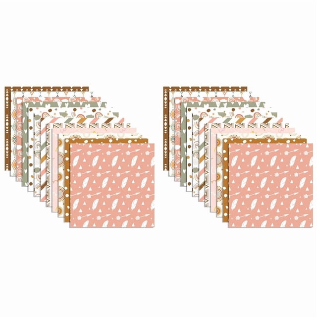Scrapbook Paper Pad - 12Inch X 12Inch Cute Patterned Cardstock, 48Pcs Scrapbooking Paper, Cardmaking Craft Paper Pack