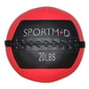 Sportmad Soft Medicine Ball Wall Ball for CrossFit Exercises Strength Training Cardio Workouts Muscle Building Balance, 20 lbs, Red /Blue