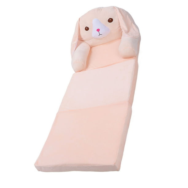 Sofá plegable para niños con forma de perro rosa, sofá extraíble con esponja, sofá cama suave para niños, sofá cama abatible para el hogar, hotel, jardín de infancia, 3 capas