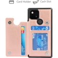 thumbnail image 4 of Pixel 5 Wallet Case with RFID Blocking Card Holder,Heart Floral Premium PU Leather Double Magnetic Buttons Stand Flip Wrist Strap Back Cover Case for Google Pixel 5 6.0 Inch,Heart Rosegold, 4 of 16