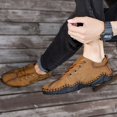 thumbnail image 5 of Men's Casual Handmade Leather Shoes Comfortable Lightweight Outdoor Walking Sneakers for Travel, Daily Wear, and Leisure Activities, 5 of 9